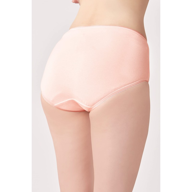 Cervin 100% Cotton Smooth Knit Deep Panties, 3 Color Set,