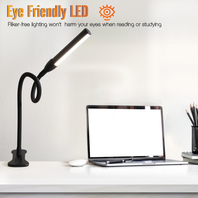 CeSunlight Clip on Reading Lamp, Clip Light, Warm & Daylight