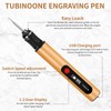 Engraving Pen by TUBINOONE, Ultimate Cordless Portable Tool for Artists