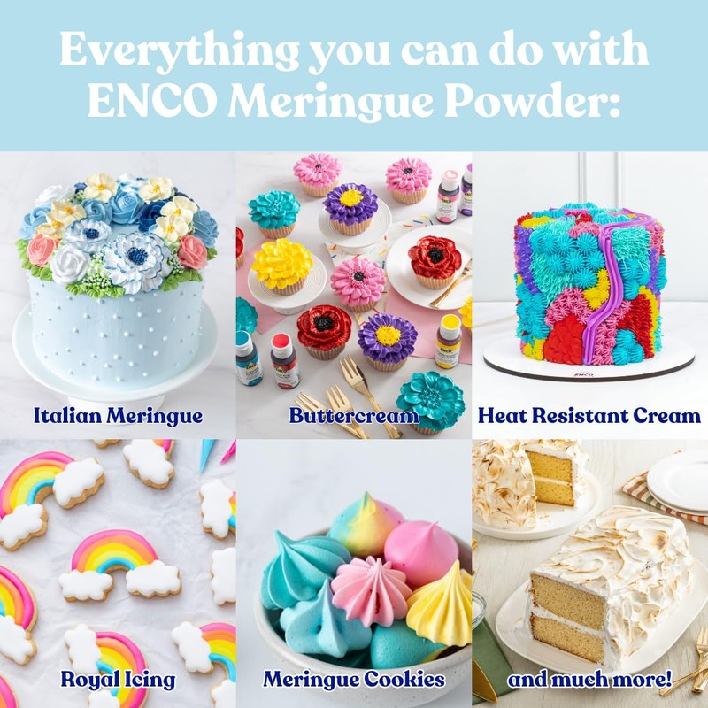 ENCO Premium Meringue Powder Vanilla Flavor: Perfect for Baking and