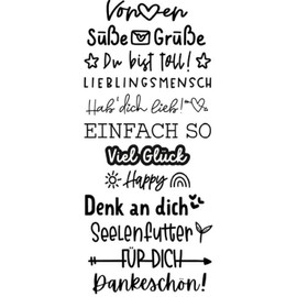 Trodat 1129 Creative Mini Stamp Pink, Nice Messages, for Creative Design - 12 Imprints, German, Creative Stamp
