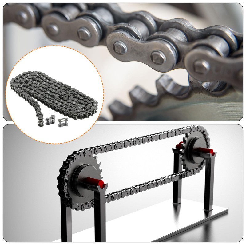QUARKZMAN #25/04C-1 Roller Chain 5 Feet 1/4 Inch Pitch Carbon