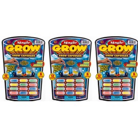 JA-RU Magic Grow Capsules, (3 Packs 36 Capsules Assorted). Water Growing Animals Capsules. Great Party Favor Kids Toy.305-3A