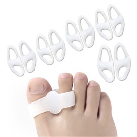 WANGCL Bunion Gel Toe Separator Toe Separator with 2 Loops Pack of 10 Bunion Corrector for Men and Women Relief Bunionette Calluses