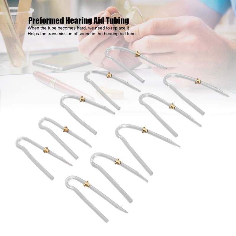 10pcs Preformed Earmold Hearing Aid Tubes Professional BTE Hearing Aid