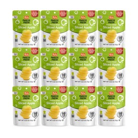 Pol’s Freeze Fresh - 12 Pack Sliced Freeze Dried Apple - 0.53 Oz Each Freeze-Dried True Apple Fruits Non-GMO, Kosher, No Added Sugar, Gluten-Free, Vegan Single-Serve Packs for Snacking, Parties and Healthy Gifts