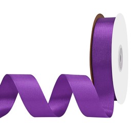 BVIEAKD Purple Satin Ribbon 23mm X 45m Solid Color Ribbons Perfect for Crafts Wedding Decor Bow Making Arts Sewing and More