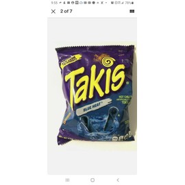 Takis NEW Takis, 4 OZ BLUE HEAT Limited Edition Fresh quantity 2 bags
