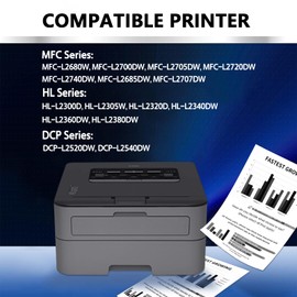 EWJUEZS 15,000 Pages No Need to Replace Compatible 1-Pack TN660 TN-660 High-Yield Toner Cartridge & Drum Unit Replacement for HL-L2380DW HL-L2320D HL-L2340DW DCP-L2540DW Printer