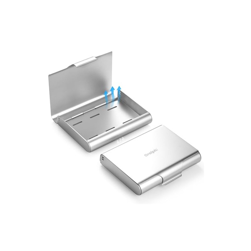 Aluminium-Halterung mit Belüftungslöchern, 1 Stück, Silber
