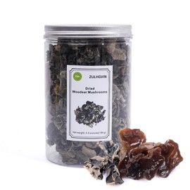 ZULHGVIN Dried Woodear Mushrooms Dried Black Fungus Mushrooms, Dried Mushrooms Dried Mushrooms Dehydrated fungus mushrooms naturally air dry 5.5oz （156g）Package