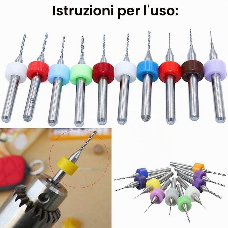 HAXIHA Kit Mini Trapano a Mano 20 pezzi Punte da