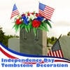 Lemosae Memorial Day Headstone Flower Saddle Artificial Cemetery Grave Flowers