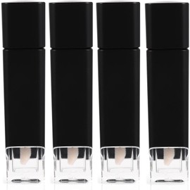 Alipis Brillo Labial Rellenable Lavable y Compacto o Set de 4 Tubos en Plástico Negro, Capacidad 5g Adecuado para Guardar en Bolsa o Bolso Maquillaje para Guardar Bolsa Bolso Maquillaje