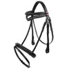 John Whittaker Lynton Flash Bridle with 2 brow bands-BR073, Black,