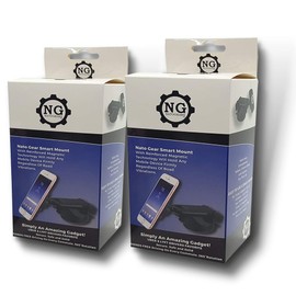 NATO Gear Smart Mount -Universal Magnetic Car Mount Holder, Dashboard Mount, Windshield Mount, Dashboard Mount Holder for Cell Phones and Tablets - with Long Arm/Rectangular Head (2Pks)