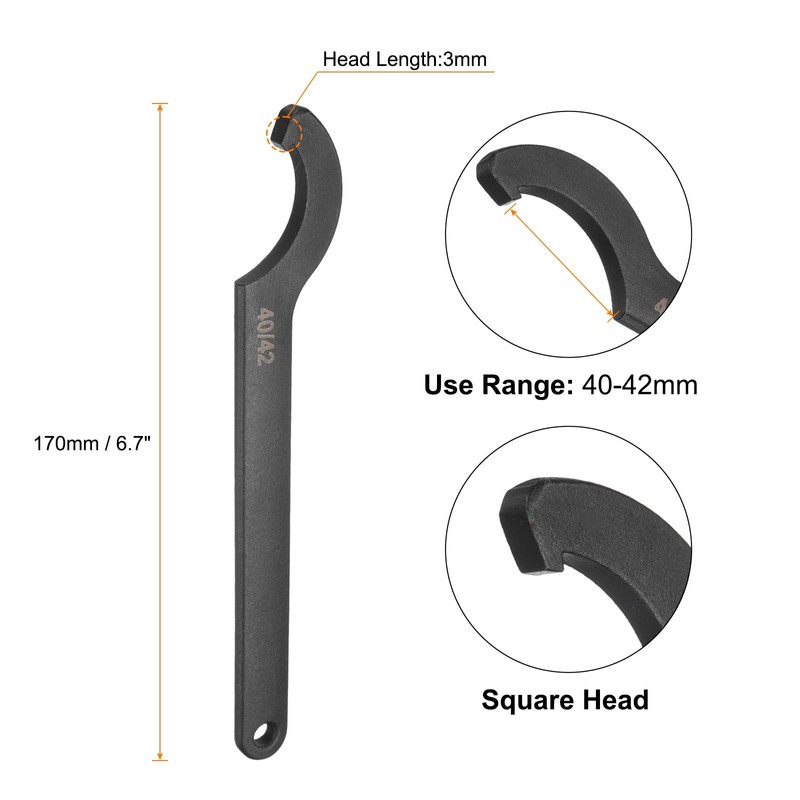 HARFINGTON C Hook Spanner Wrench, 40-42mm C Pin Motorcycle Shock