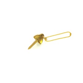 GAKURYO Stainless Steel Cork Charm, Gold, Total Length 1.5 inches (3.8 cm), gold