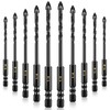 AVERZELLA 10-Piece Carbide Drill Bits Set for Ceramic, Concrete, Tile,