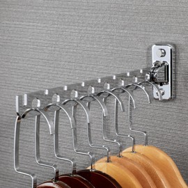 Alise Cloths Drying Rack Wall Mounted, Stainless Steel Folding Laundry Hanging Rack, Swivel Space Saving Clothes Hanger Rack for Bedroom Bathroom Laundry, Polished Chrome, Double Pack
