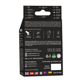 MinaiBrow Instant Hair Dye Kit Black | Natural Spot Coloring Tinting Powder with Duo Angled Brush, Water & Smudge Proof | 100% Grey Coverage Upto 30 Applications