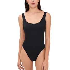 Norma Kamali Women's Super Low Back Mio Swimsuit, Black, L