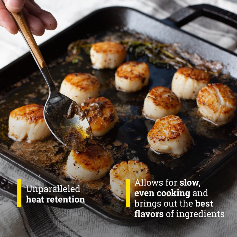 Lodge 11" Cast Iron Square Grill Pan - Chef Collection