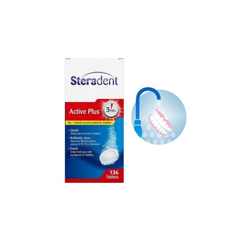 Steradent Denture Cleaning Tablets, Pack of 136