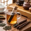 2 PCS Tea Infuser Glass Tea Strainers for Long Leaf