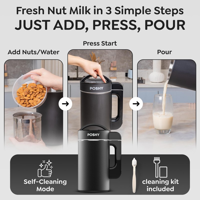 Poshy Nut Milk Maker 50 oz (1.5 L) – Ultra