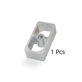 QGHAUC 1 Inch Lowering Block for 2.5" Leaf Spring - Single Unit Only, Extruded Aluminum Suspension Kit with 9/16" Center Pin (1 Pack, U-Bolts Not Included)