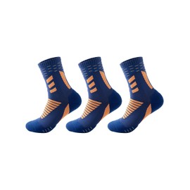 POTXRESD - Calcetines deportivos para correr para hombre, con acolchado grueso, para correr, sin aparecer, de corte bajo, transpirables, para correr, 3 Pares Azul 8-13, One Size