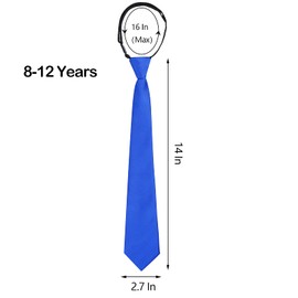 Sucrain 5pcs Boy's Necktie Pre-tied Adjustable Neck Strap Tie for Wedding Graduation School Cosplay Uniforms