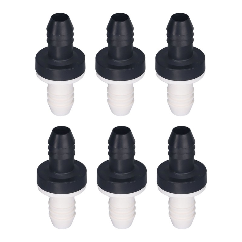 6Pcs Check Valve Plastic Non Return 1 Way Inline Valve
