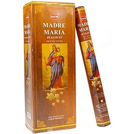 Hem Madre Maria Incense Sticks (120 Sticks, 6 Boxes Inside) - 9 Inches Long, 20g per Box - Perfect for Meditation, Help to Improve Your Mood and Create A Sense of Well-Being.