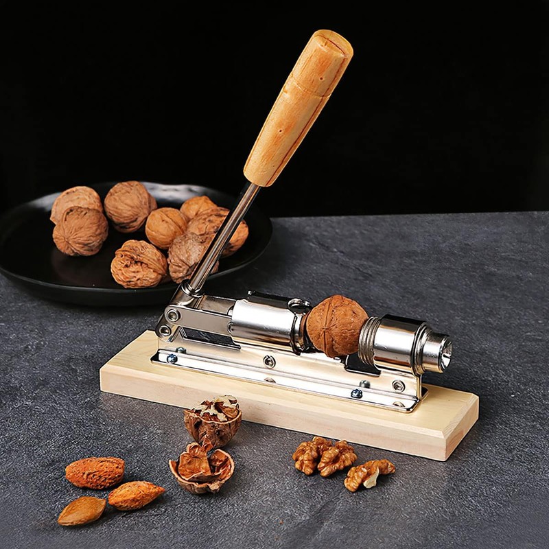 Cascanueces Mecánico para todas las nueces,Herramienta ajustable para nueces, avellanas,Quebrador