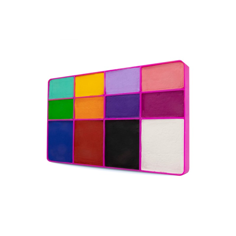 Paleta Mate, maquillaje corporal, base agua, hipoalergénico, COLIBRIX