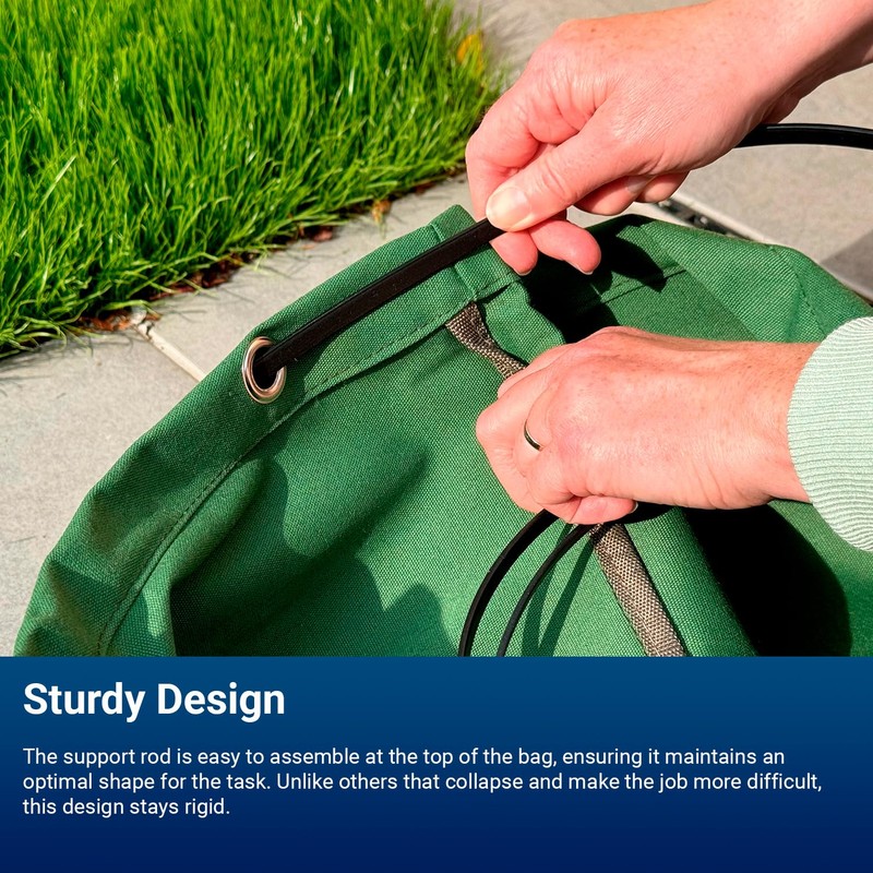 Courtyard Connect Large Canvas Military Green Garden Waste Bag with