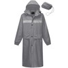 CREATMO US Waterproof Raincoat for Men with Hood Lightweight Long