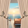 SUQ I OME Vintage Leaf Shaped Curtain Holdbacks, Bronze, 1