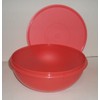 Tupperware 26cup Fix N Mix Bowl Watermelon Coral with Seal