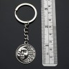 Crescent on Moon Face of Sun Sunshine Faces Pendant Keychain