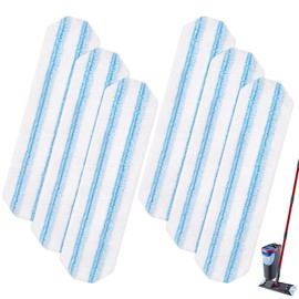 DLAIMI 6 PSC Replacement Mop Pad for Vileda H2prO/ O-Cedar H2prO Flat System,Microfiber Mop Pad Easy Clean For All Hard Floors,Reusable & Machine Washable