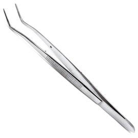 Meriam Foil Dental Cotton Tweezer Serrated Angled Beak Dressing Pliers Surgical Forcep Diagnostic Instruments