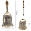 Hoshiumi Retro Bronze Hand Bell Rose Pattern Hand Waving Bell