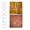 Patio Wise Acacia Hardwood Interlocking Patio Deck Tiles, 12" Easy