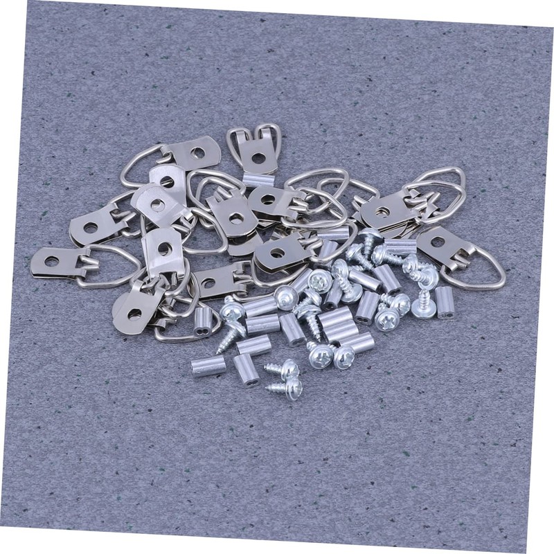 TEHAUX 20sets Cable Hanging Hook Kit with Picture Frame Hangers