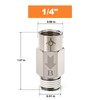 GASHER 2Pcs One-Way Non-return Check Valve 1/4" Male x 1/4"