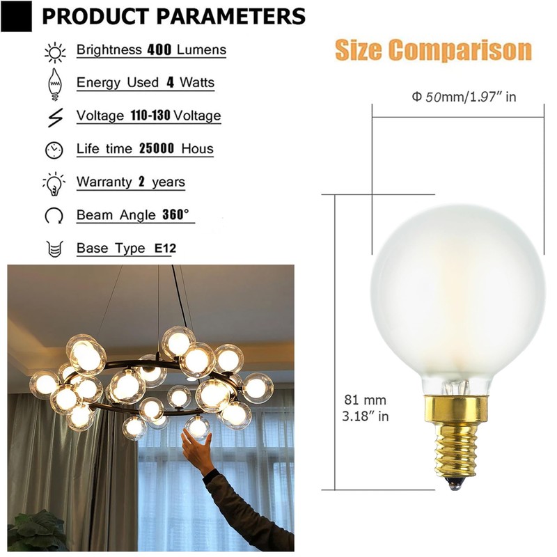 Duoled E12 LED Bulb Dimmable 4W Equal Warm White 2700K