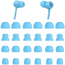 Rqker Ear Tips Compatible with Beats Flex Earbuds, 12 Pairs S/M/L/D Sizes Replacement Soft Silicone Ear Tips Earbuds Covers Eartips Compatible with Beats Flex, Flame Blue 24
